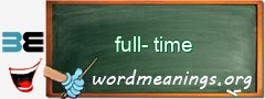 WordMeaning blackboard for full-time